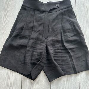 Massimo Dutti Charcoal Buttoned Shorts